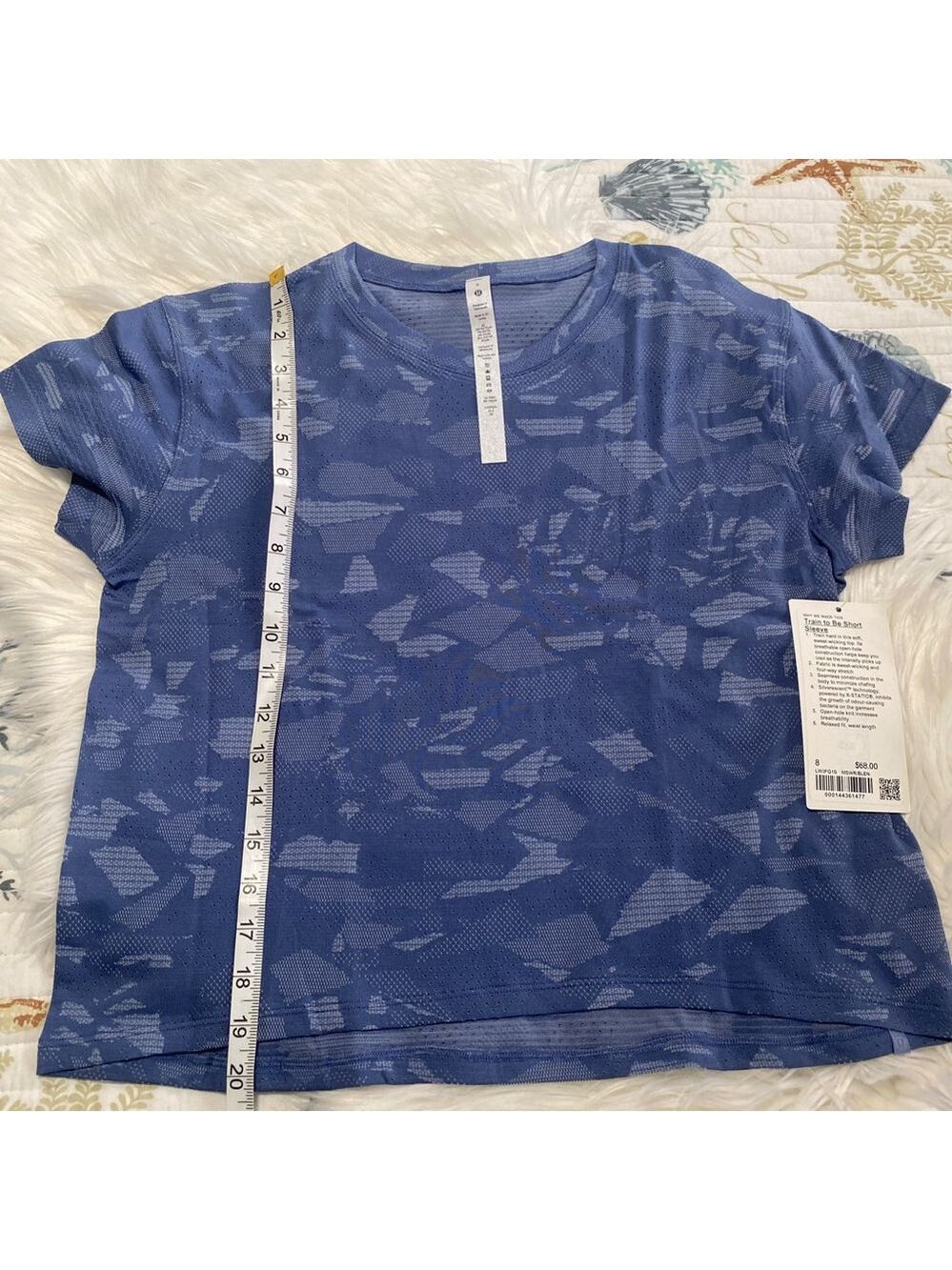 Lululemon woman’s Blue Train to Be Short Sleeve Tee Size 8 - Picture 2 of 5
